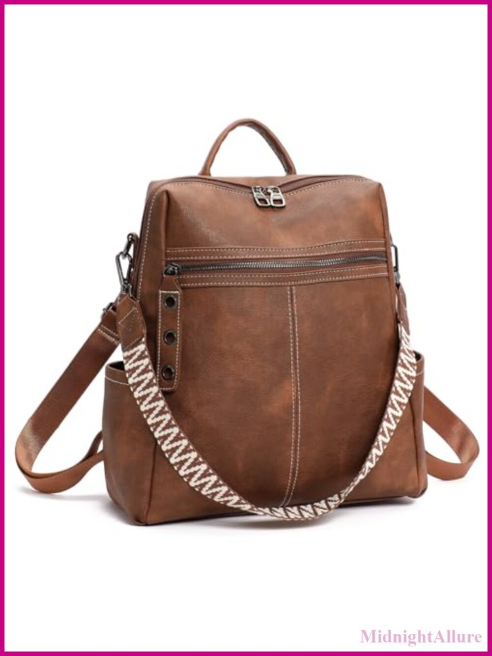 GAEKEAO PU Leather Travel Backpack Purse Women Anti-Theft Shoulder Bag Large
